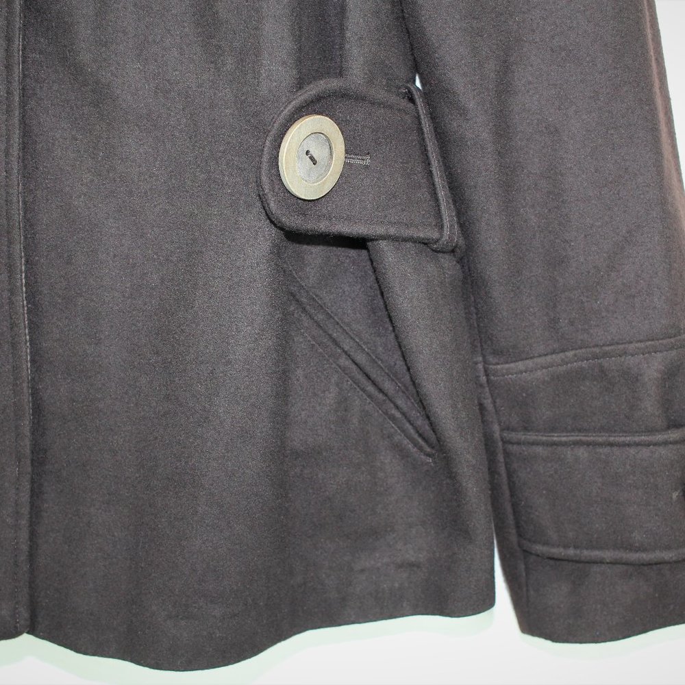 Hydraulic Brown Wool Blend Peacoat - Picture 4 of 5